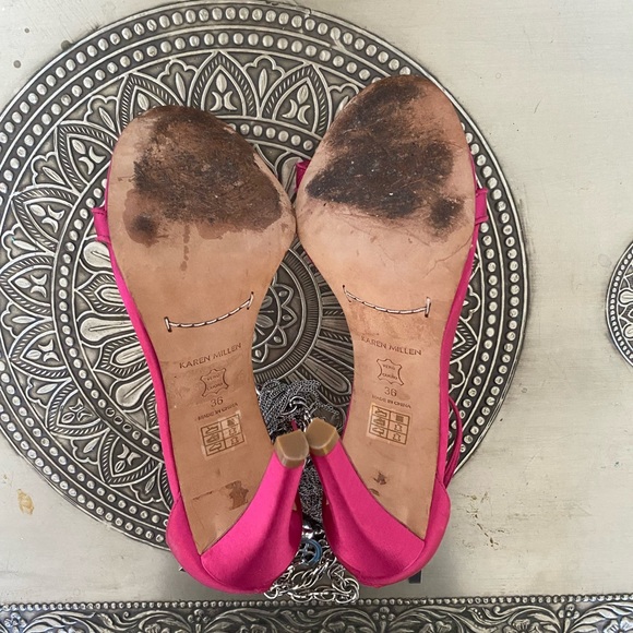KAREN MILLEN Barbie Pink Sandal Heels - Picture 4 of 5